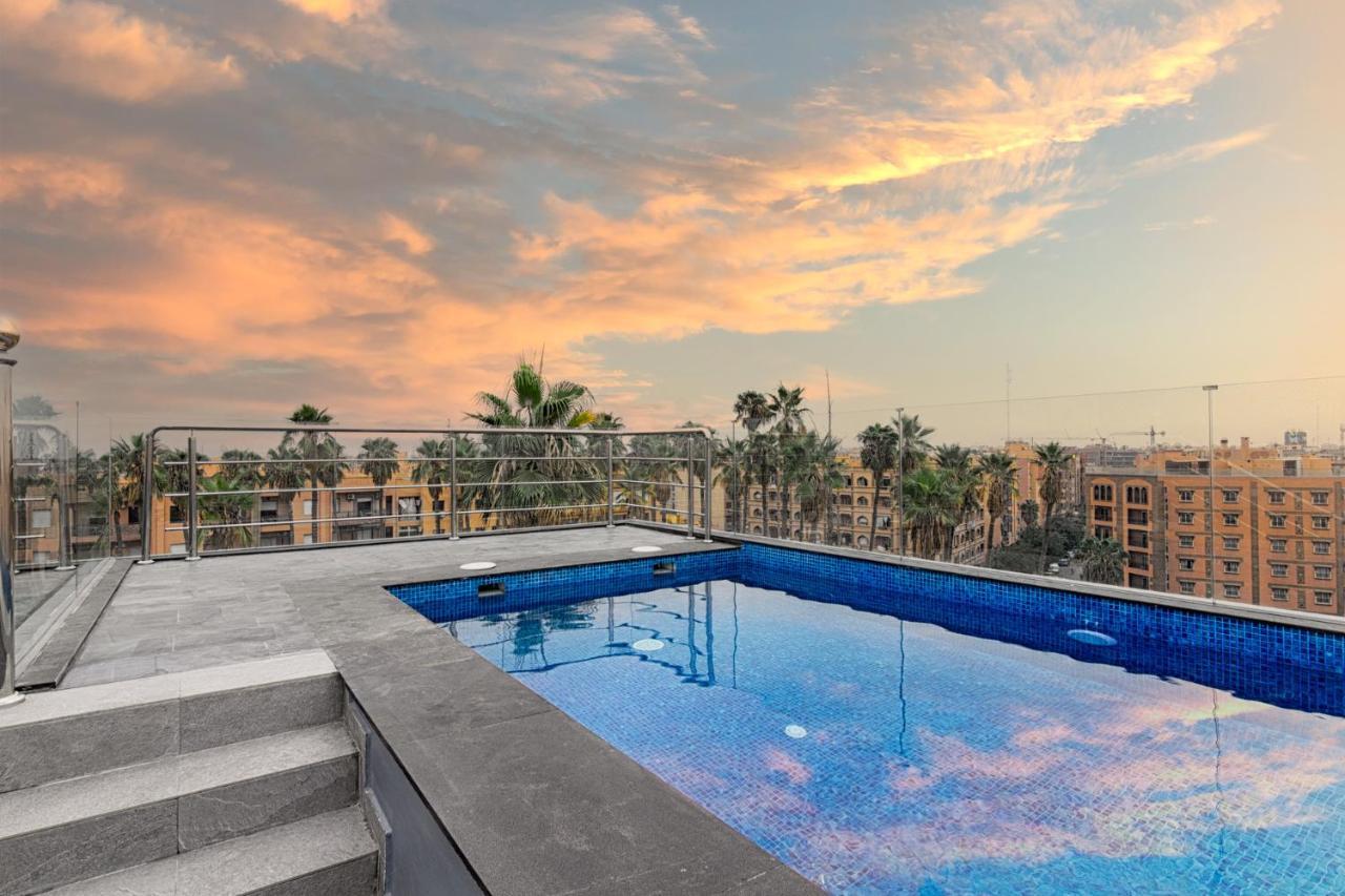 Rooftop Pool, Bright & Cozy Apartment In City Center Marrakesh Buitenkant foto