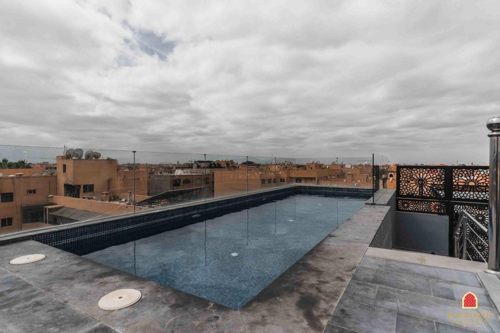 Rooftop Pool, Bright & Cozy Apartment In City Center Marrakesh Buitenkant foto